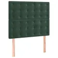 Cadre de lit avec tête de lit Vert foncé 120x200 cm Velours