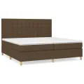 cadre de lit avec matelas Marron foncé 200x200 cm