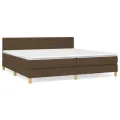 cadre de lit avec matelas Marron foncé 200x200 cm