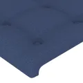 Cadre de lit avec tête de lit Bleu 80x200 cm Tissu