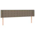 Tête de lit à LED Taupe 203x16x78/88 cm Tissu