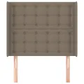 Tête de lit avec oreilles Taupe 93x16x118/128 cm Tissu