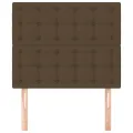 Têtes de lit 2 pcs Marron Foncé 100x5x78/88 cm Tissu