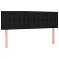 cadre de lit avec matelas LED Noir 140x200 cm Tissu