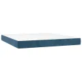 cadre de lit avec matelas LED Bleu foncé 180x200 cm