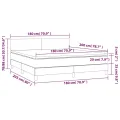 cadre de lit avec matelas LED Bleu foncé 180x200 cm