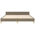 Cadre de lit avec tête de lit Taupe 180x200 cm Tissu