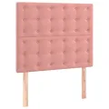 cadre de lit matelas et LED Rose 90x200 cm Velours