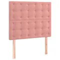 cadre de lit avec matelas Rose 90x200 cm Velours