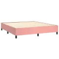 cadre de lit matelas et LED Rose 180x200 cm Velours