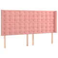 cadre de lit matelas et LED Rose 180x200 cm Velours