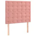 cadre de lit avec matelas Rose 90x200 cm Velours
