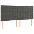 cadre de lit et matelas Gris foncé 180x200cm Velours