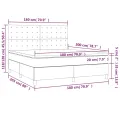 cadre de lit avec matelas Rose 180x200 cm Velours