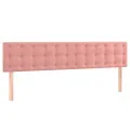 Têtes de lit 2 pcs Rose 90x5x78/88 cm Velours