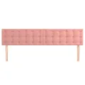 Têtes de lit 2 pcs Rose 90x5x78/88 cm Velours