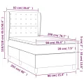 cadre de lit avec matelas Rose 90x200 cm Velours