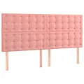 Tête de lit à LED Rose 180x5x118/128 cm Velours