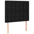 cadre de lit avec matelas Noir 90x200 cm Tissu
