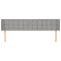 Tête de lit avec oreilles Gris clair 183x16x78/88 cm Tissu