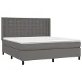 cadre de lit matelas LED Gris 180x200 cm Similicuir