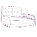 cadre de lit matelas LED Gris 180x200 cm Similicuir