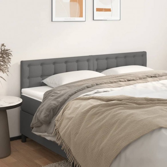 Têtes de lit 2 pcs Gris 90x5x78/88 cm Similicuir