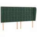 cadre de lit matelas et LED Vert foncé 200x200 cm