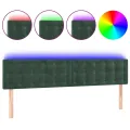 Tête de lit à LED Vert foncé 180x5x78/88 cm Velours