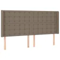 Tête de lit avec oreilles Taupe 203x16x118/128 cm Tissu