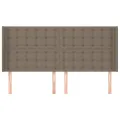Tête de lit avec oreilles Taupe 203x16x118/128 cm Tissu