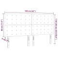 Têtes de lit 4 pcs Bleu 80x5x78/88 cm Tissu