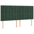 Têtes de lit 4 pcs Vert foncé 100x5x78/88 cm Velours