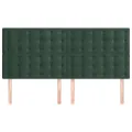 Têtes de lit 4 pcs Vert foncé 100x5x78/88 cm Velours