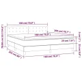 cadre de lit et matelas Vert foncé 180x200cm Velours