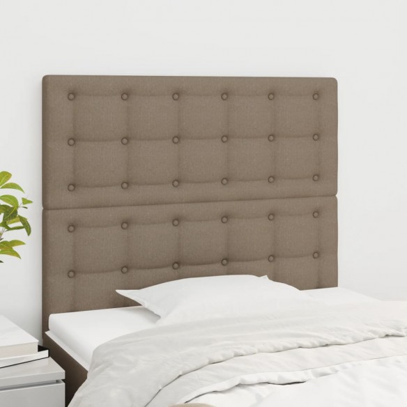 Têtes de lit 2 pcs Taupe 80x5x78/88 cm Tissu