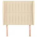 Tête de lit avec oreilles Crème 103x23x118/128 cm Tissu