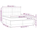 cadre de lit et matelas Vert foncé 180x200cm Velours