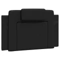 Lit avec matelas noir 90x190 cm similicuir