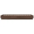 Cadre de lit chêne marron 90x190 cm bois d'ingénierie