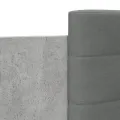 Cadre de lit avec tête de lit gris béton 120x190 cm
