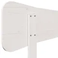 Tête de lit blanc 135 cm bois massif de pin
