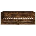 Lit de jour et tiroirs chêne fumé 75x190 cm bois d'ingénierie