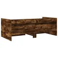Lit de jour et tiroirs chêne fumé 75x190 cm bois d'ingénierie