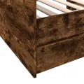Lit de jour et tiroirs chêne fumé 75x190 cm bois d'ingénierie