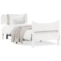 Cadre de lit avec tête de lit blanc 90x190cm bois de pin massif