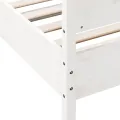Cadre de lit avec tête de lit blanc 90x190cm bois de pin massif