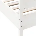 Cadre de lit avec tête de lit blanc 90x200cm bois de pin massif