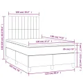cadre de lit avec matelas LED vert foncé 120x190 cm