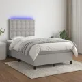 cadre de lit et matelas et LED Gris clair 120x200 cm
